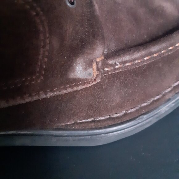 Ferragamo SZ 8D Men's Chocolate Brown Suede Derbys - Picture 11 of 15